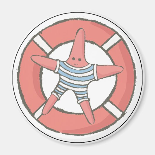 クルーズ船スターフィッシュキャビンのドアマーカー マグネット (正面)