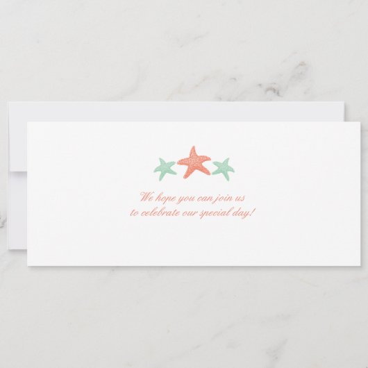 クルーズ船スターフィッシュボーディングパス結婚ズ 招待状 (裏面)