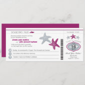 クルーズ船スターフィッシュ搭乗結婚券 招待状 (正面/裏面)