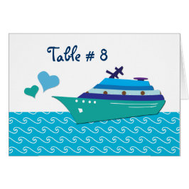 クルーズ船テーブルのシーティングカード