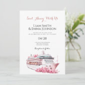 クルーズ船トロピカルトラベルウェディング招待状 招待状 (スタンド正面)