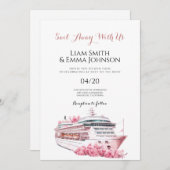 クルーズ船トロピカルトラベルウェディング招待状 招待状 (正面/裏面)