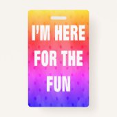 クルーズ船バッジランヤードピンクここにおもしろい バッジ (正面)