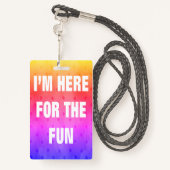 クルーズ船バッジランヤードピンクここにおもしろい バッジ (裏面ランヤード)