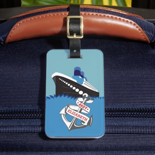 クルーズ船パーソナライズされた旅行 ラゲッジタグ (正面インサイチュ2)