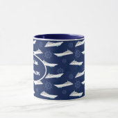 クルーズ船パーソナライズされた長 マグカップ (中央)