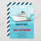 クルーズ船パーティーの招待状 招待状 (正面/裏面)