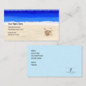 クルーズ船ミュージシャンドラムキットオンビーチ 名刺 (正面/裏面)