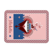 クルーズ船ラブフレキパーソナライズされたマグネット マグネット (横)