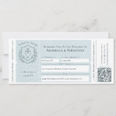 クルーズ船乗船チケット　目的地　ウェディング 招待状 (正面)