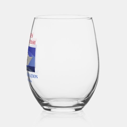 クルーズ船誕生日バケーショントラベルファン ステムなしワイングラス (左)