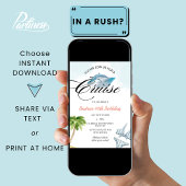 クルーズ船40th 50th 60誕生日旅行任意の年齢 招待状