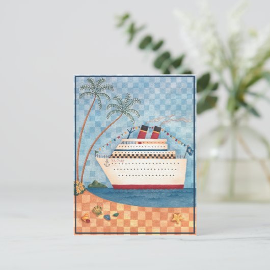 クルーズ船 – はがき (スタンド正面)