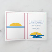 クルーズ船 – ウェイタースタッフ – ありがとう サンキューカード (内部)