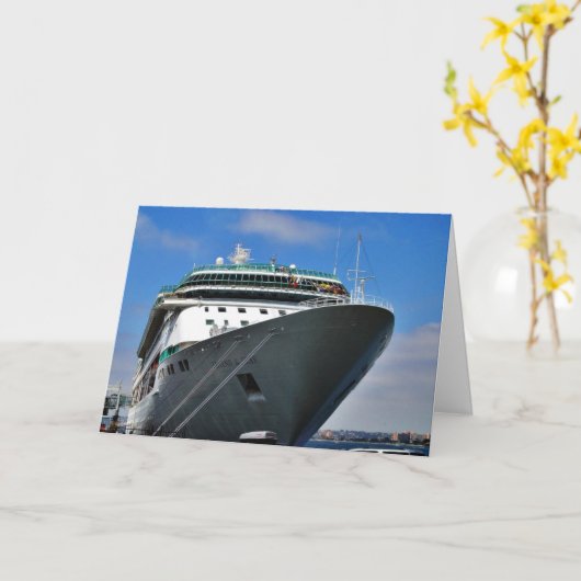 クルーズ船 カード (黄色い花)