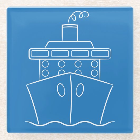 クルーズ船 ガラスコースター (正面)