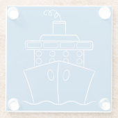 クルーズ船 ガラスコースター (裏面)