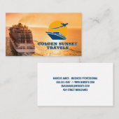 クルーズ船 | サンセットバケーション 名刺 (正面/裏面)