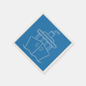 クルーズ船 スタンダードカクテルナプキン (角)