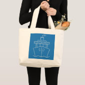 クルーズ船 ラージトートバッグ (正面(商品))