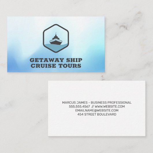 クルーズ船 名刺 (正面/裏面)