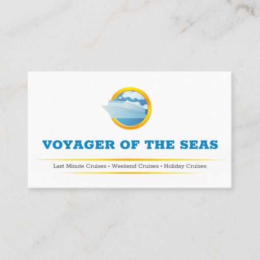 クルーズ船 |旅行代理店 名刺 (正面)