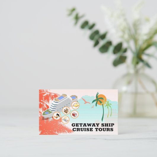 クルーズ船 |熱帯樹木 名刺 (スタンド正面)