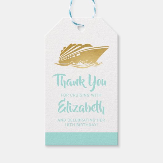 クルーズ誕生日パーソナライズされたの好意 ギフトタグ (正面)