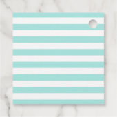 クルーズ誕生日パーソナライズされたティール（緑がかった色）と金ゴールド フェイバータグ (裏面)