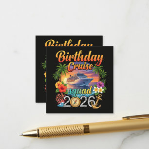 クルーズ誕生日パーティーバケーション エンクロージャーカード