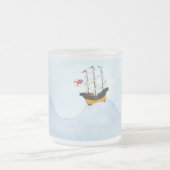 クルーズ転がでイギリスの船3隻を海に フロストグラスマグカップ (中央)
