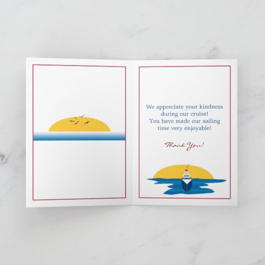 クルーズ - クルーズディレクター - 感謝の気持ちを伝える サンキューカード (内部)
