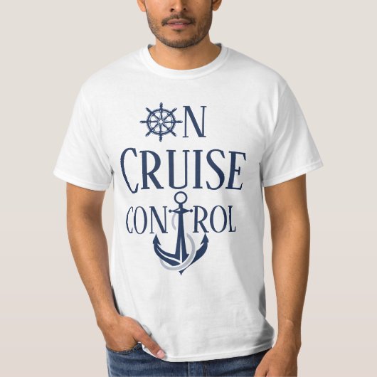 クルーズ・コントロール中の男性のTシャツ Tシャツ (正面)