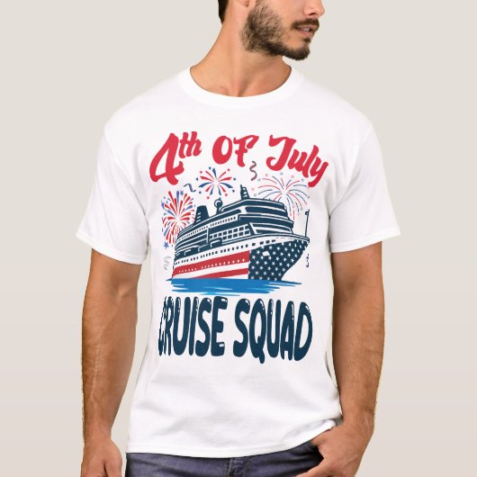 クルーズ スクワッド アメリカ独立記念日 星条旗 Tシャツ (正面)