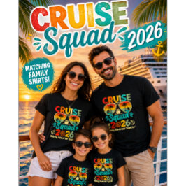 クルーズ スクワッド 2026 - 家族旅行 おそろいTシャツ Tシャツ