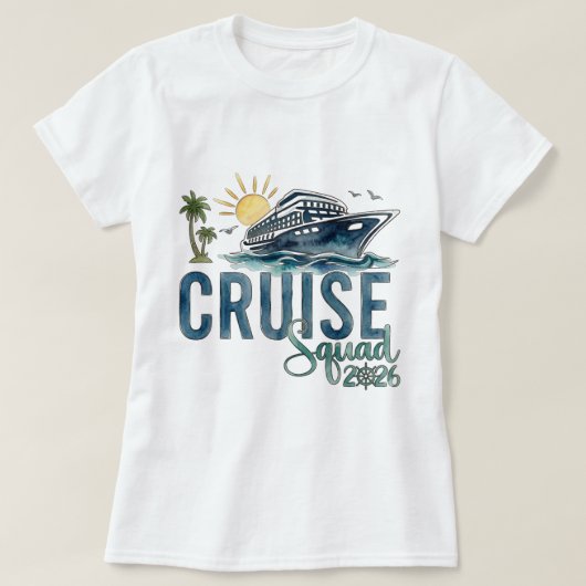 クルーズ スクワッド 2026 Tシャツ バケーション Tee (デザイン正面)