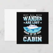 クルーズ 客船 旅行 錨 招待状 (正面/裏面)