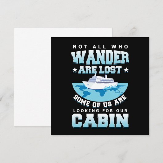 クルーズ 客船 旅行 錨 招待状 (正面/裏面)