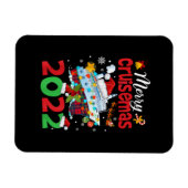 クルーゼマメリースおもしろいサンタクルーズプレイドクリスマス マグネット (横)