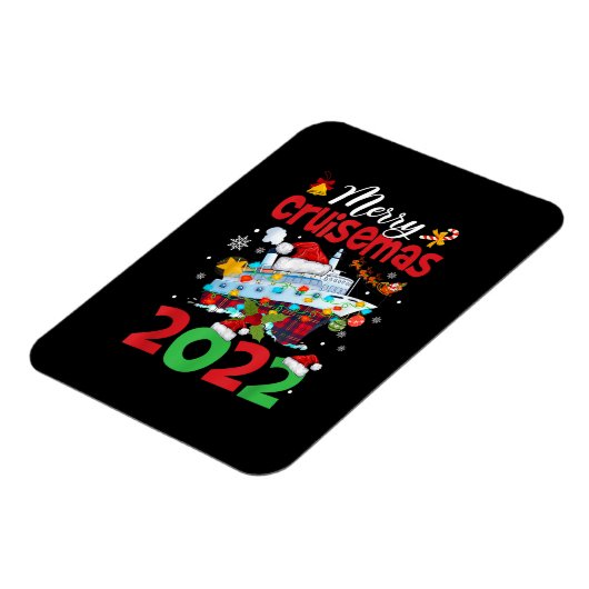 クルーゼマメリースおもしろいサンタクルーズプレイドクリスマス マグネット (左側)