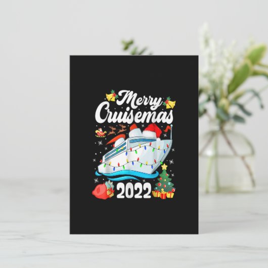 クルーゼマメリースクルーズクリおもしろいスマスファミリークリスマス 招待状 (スタンド正面)