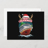 クルーゼマメリースクルーズシップ家族のクリスマスおもしろい シーズンポストカード (正面/裏面)