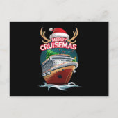 クルーゼマメリースクルーズシップ家族のクリスマスおもしろい シーズンポストカード (正面)