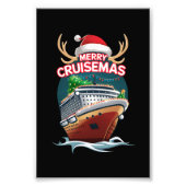 クルーゼマメリースクルーズシップ家族のクリスマスおもしろい フォトプリント            (正面)