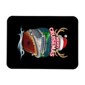 クルーゼマメリースクルーズシップ家族のクリスマスおもしろい マグネット (横)