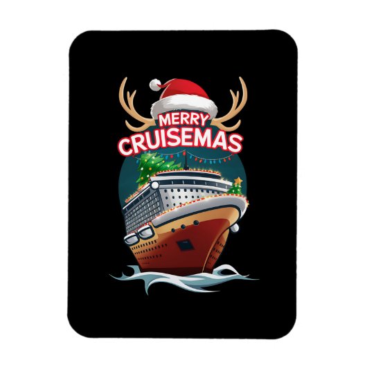 クルーゼマメリースクルーズシップ家族のクリスマスおもしろい マグネット (縦)