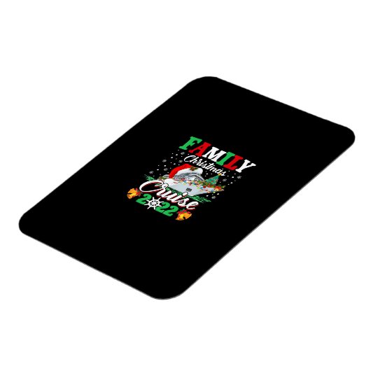 クルーゼマメリースファミリークリスマスクルーズ2022 おもしろい マグネット (左側)