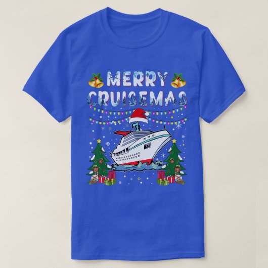 クルーゼマメリースファミリークルーズクリスマス2021 おもしろい Tシャツ (デザイン正面)