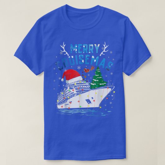 クルーゼマメリースファミリークルーズクリスマス2022 おもしろい Tシャツ (デザイン正面)