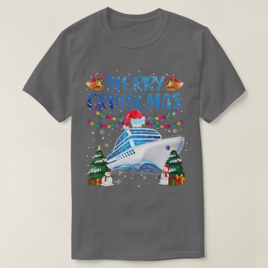 クルーゼマメリースファミリークルーズクリスマス2022 おもしろい Tシャツ (デザイン正面)